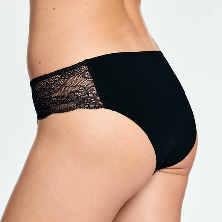 Smooth Fine Lace Bikini Black - Image 2