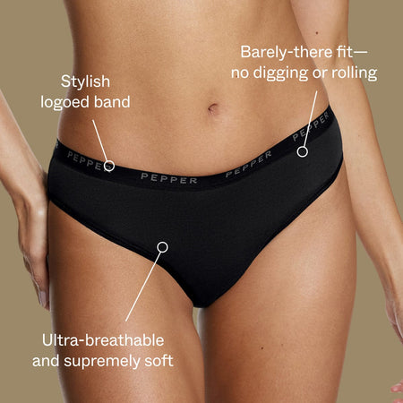 Supima® Cotton Bikini Black - Image 2